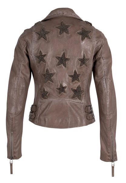 Christy Shearling Star Leather Jacket