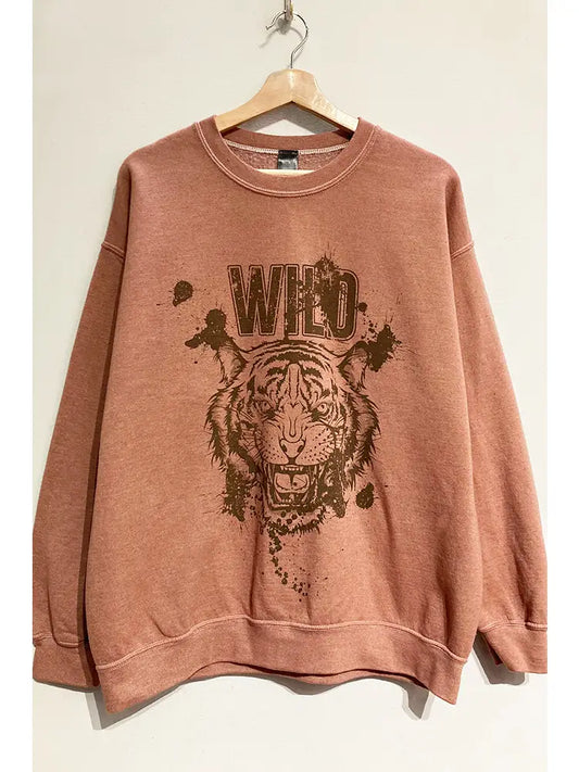 Wild Tiger Graphic Sweatshirt