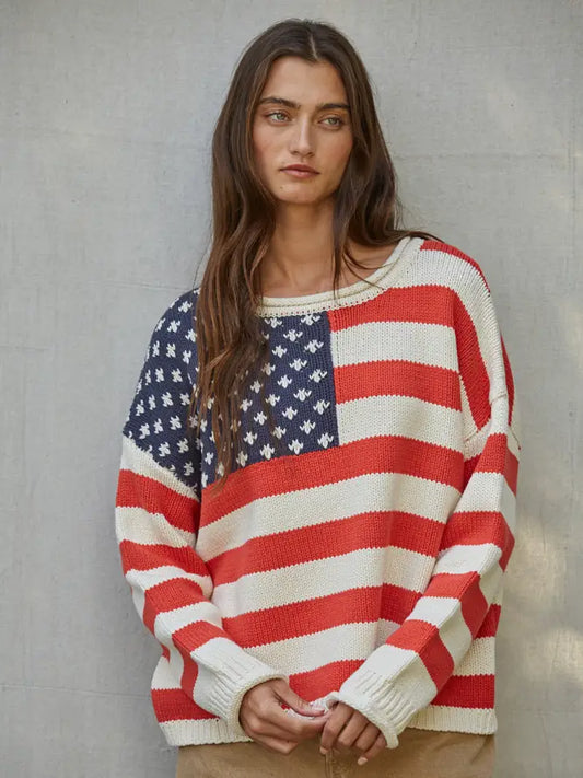 American Flag Sweater