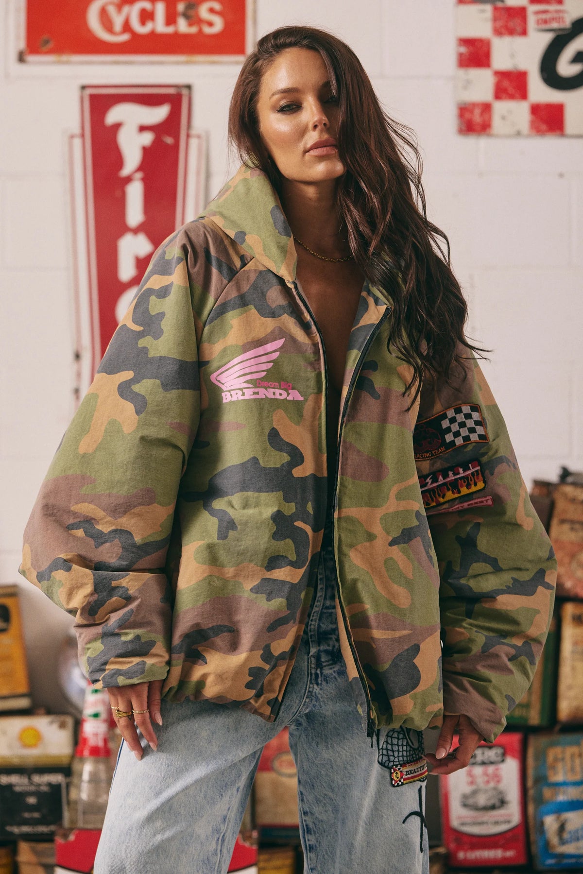 Be Kind Bomber Jacket Camo