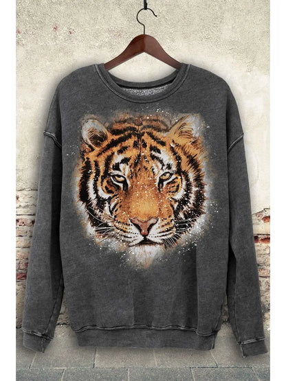 Tiger Face Graphic Sweatshirt