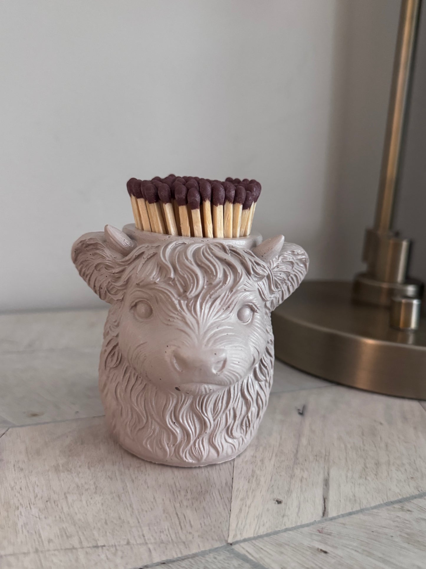 Highland Cow Match Holder
