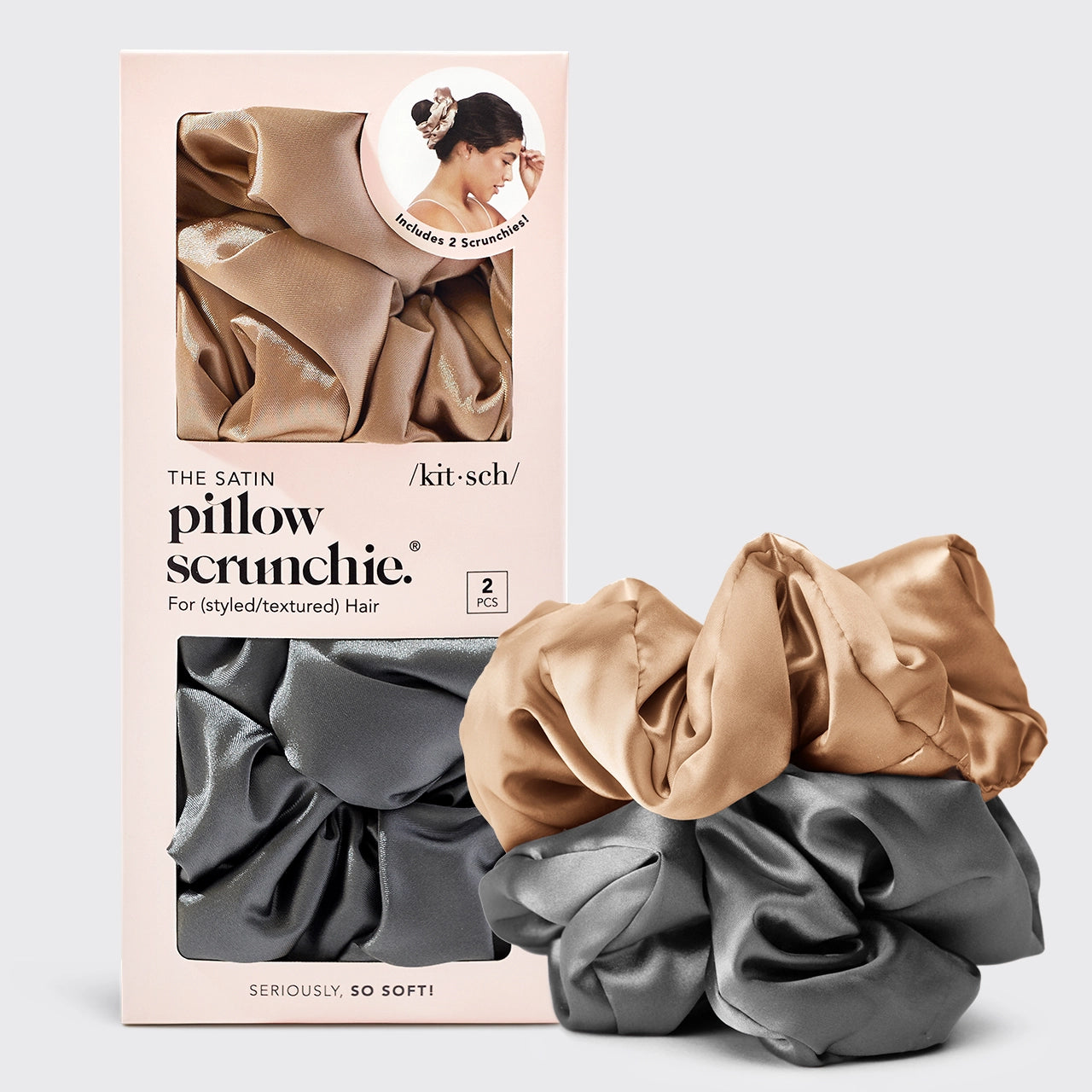 Satin Sleep Pillow Scrunchies- 2 pcs