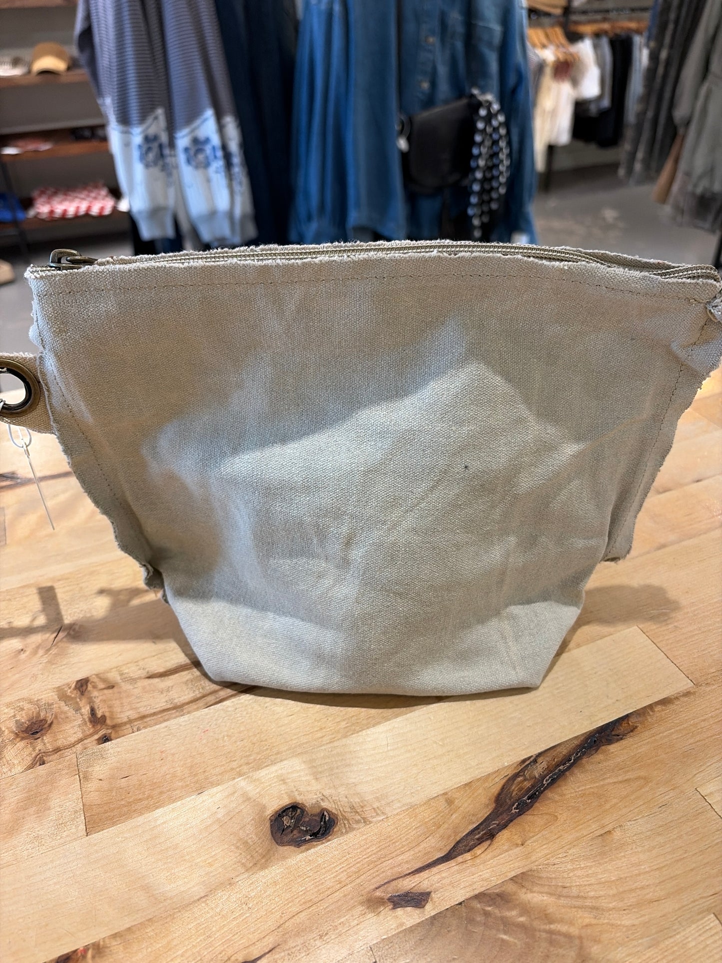 Washed Canvas Zip Bag