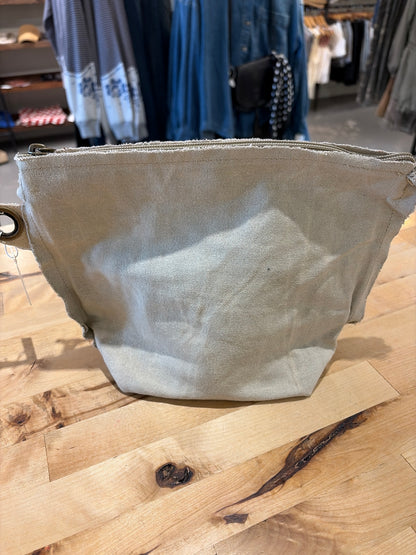 Washed Canvas Zip Bag