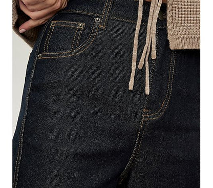 Aiko Raw Displaced Seam Barrel Jean