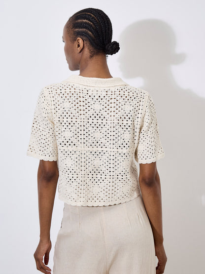 Floral Cotton Crochet Top