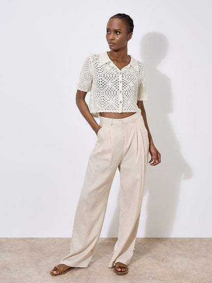 Floral Cotton Crochet Top