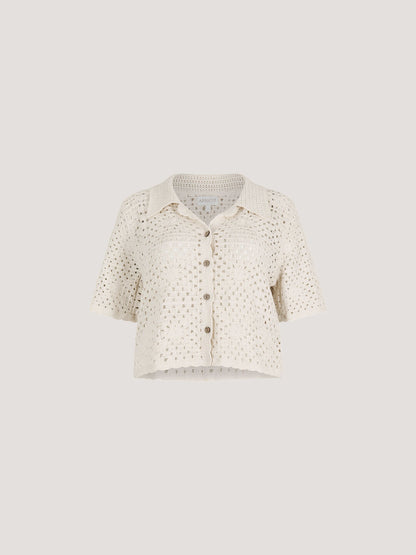 Floral Cotton Crochet Top