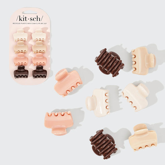 8pc Claw Clip Set - rosewood