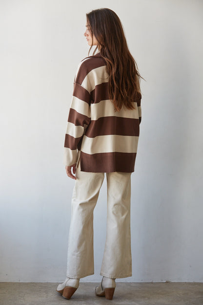 Knit Striped Turtleneck
