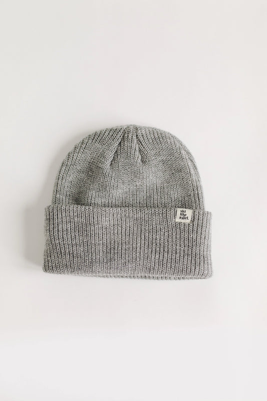 Ski Like a Girl Knit Tag Beanie