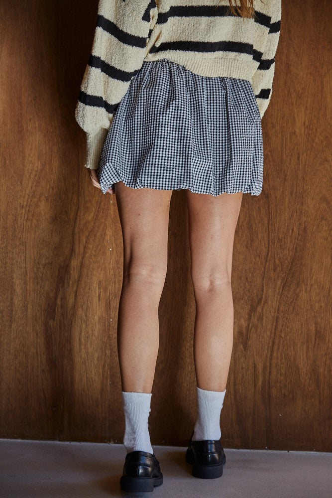 Gingham Bubble Skort