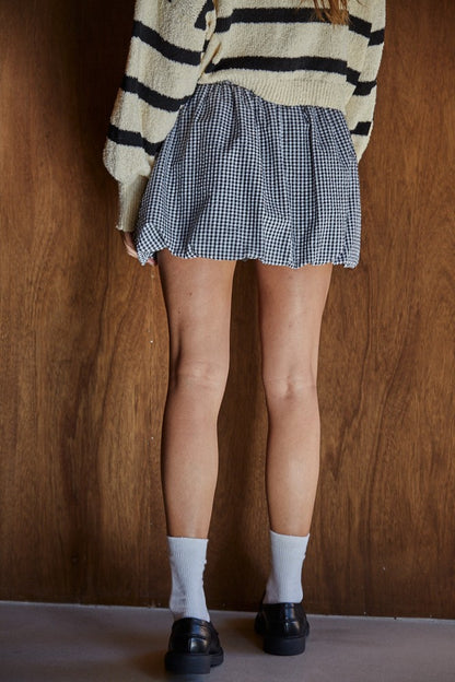 Gingham Bubble Skort