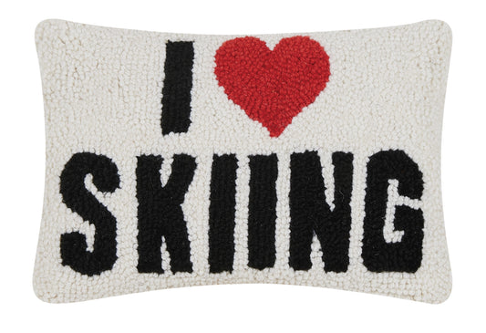 I Love Skiing Hook Pillow