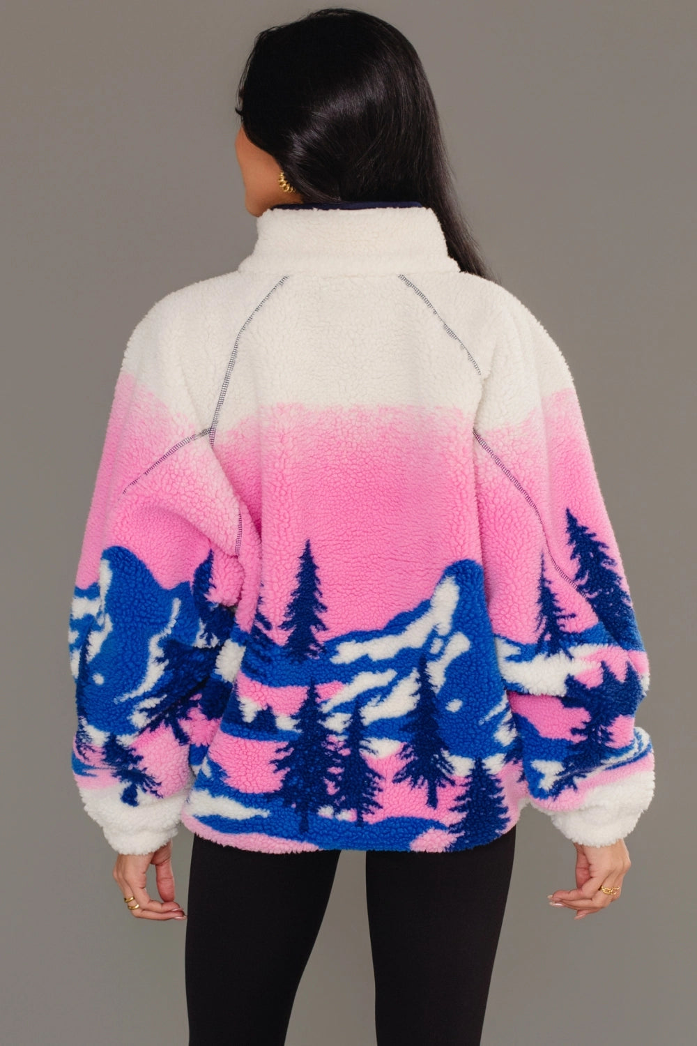 Mountain Scene Fleece Jacket