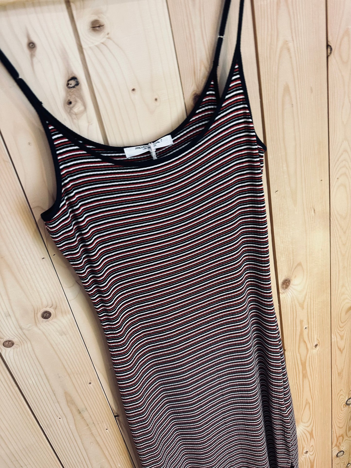 Rita Striped Rib Maxi Dress
