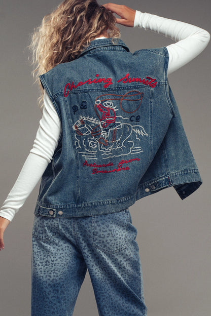 Western Sunset Embroidered Vest