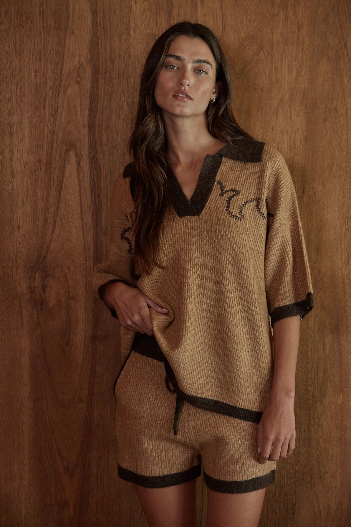 V Neck Western Sweater