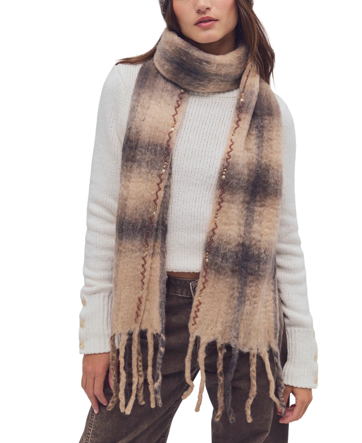 Highland Plaid Skinny Scarf