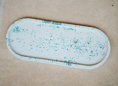 Turq Cemented Oval Tray
