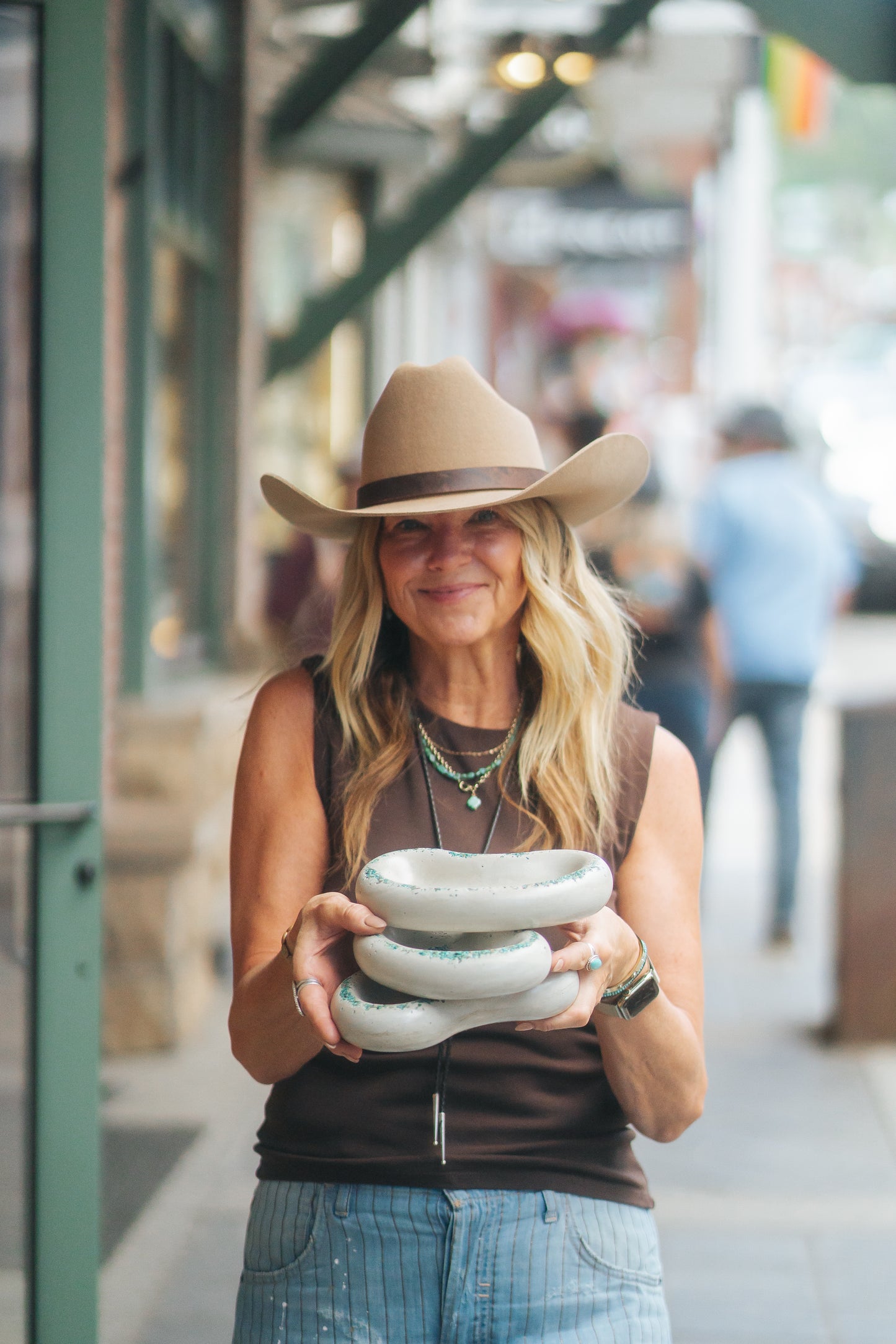 Turquoise Peanut Dish