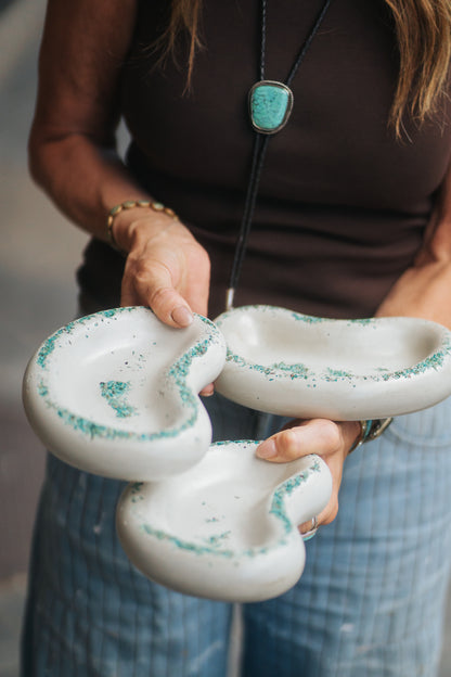 Turquoise Peanut Dish