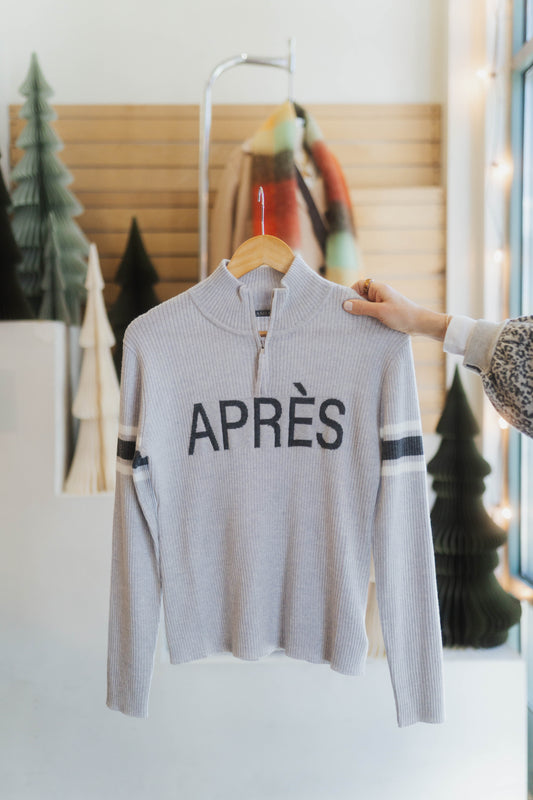 Merino Apres Qtr Zip Mock Neck