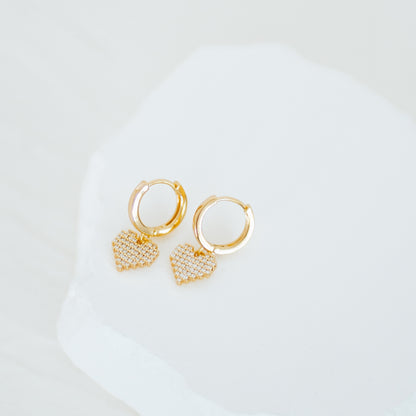 Heart Drop Earring