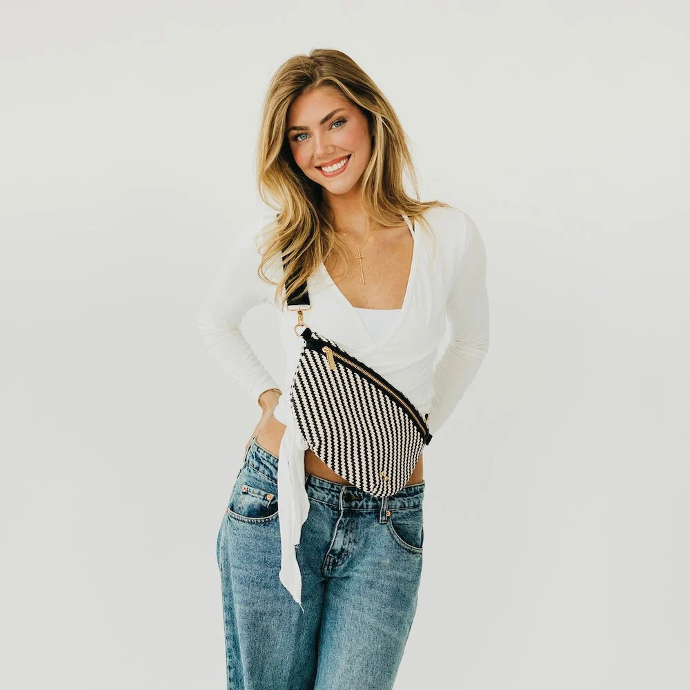 Diagonal Woven Westlyn Crossbody Bag