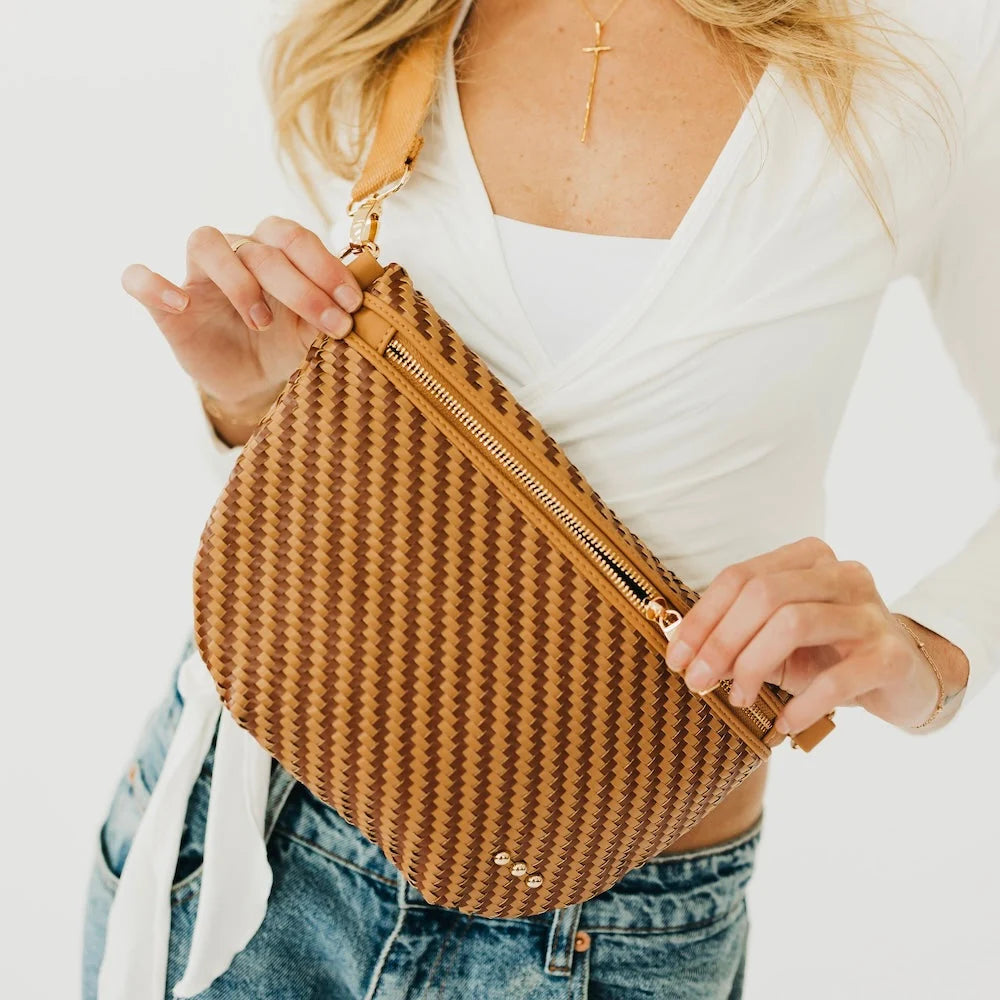 Diagonal Woven Westlyn Crossbody Bag