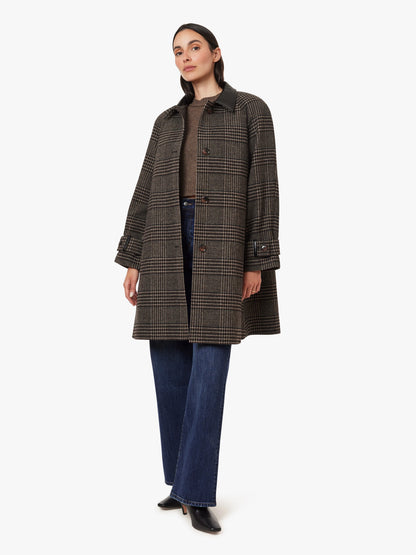 Plaid A Line Coat