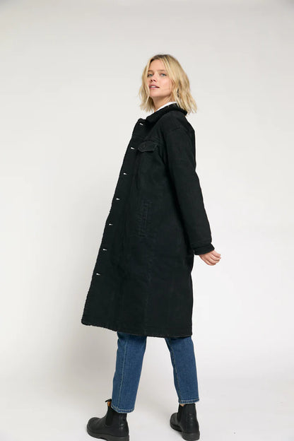 James Sherpa Long Coat
