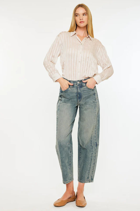 Cecelia High Rise Slim Barrel Jean