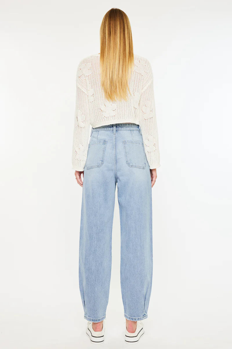 Rea High Rise Wide Tapered Jeans