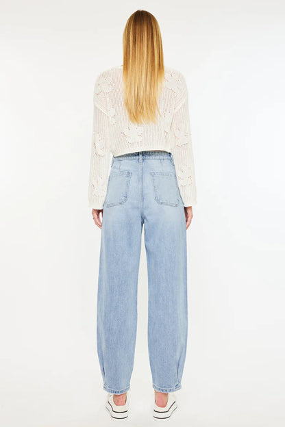 Rea High Rise Wide Tapered Jeans