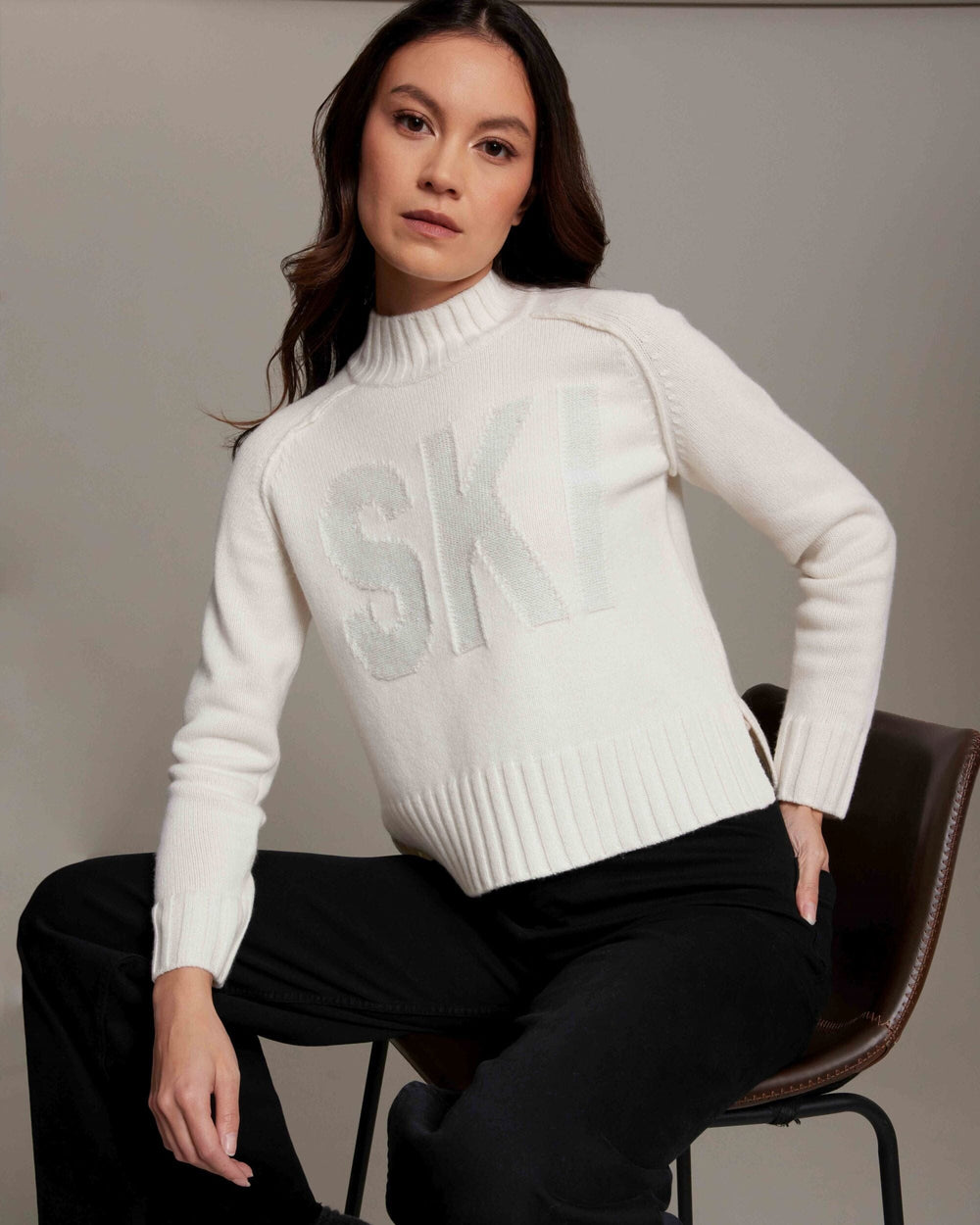 Merino Ski Mock Neck Sweater