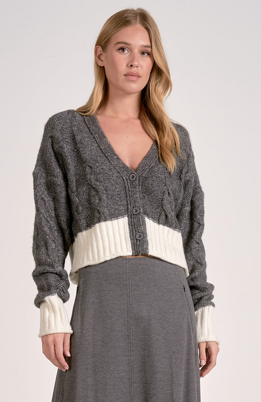 Colorblock Cardigan Sweater