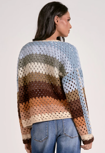 Stripe Crochet Sweater