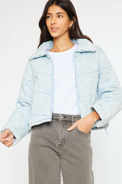 Luciana Denim Puffer Jacket