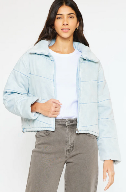 Luciana Denim Puffer Jacket