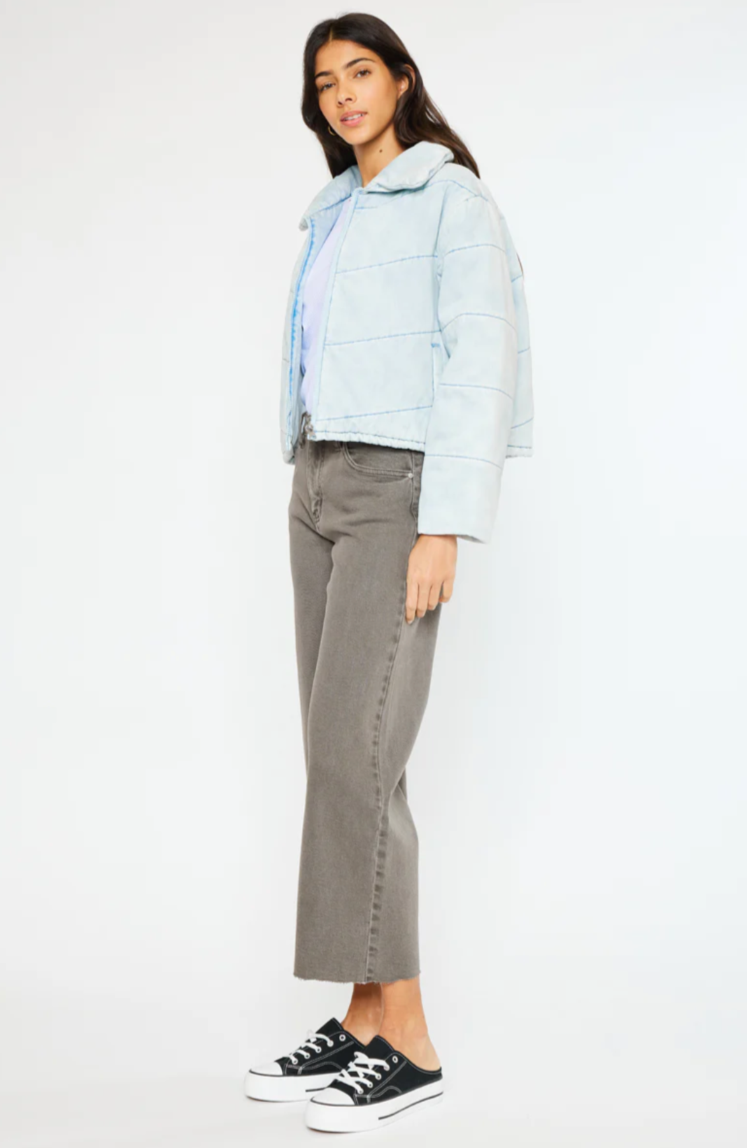 Luciana Denim Puffer Jacket