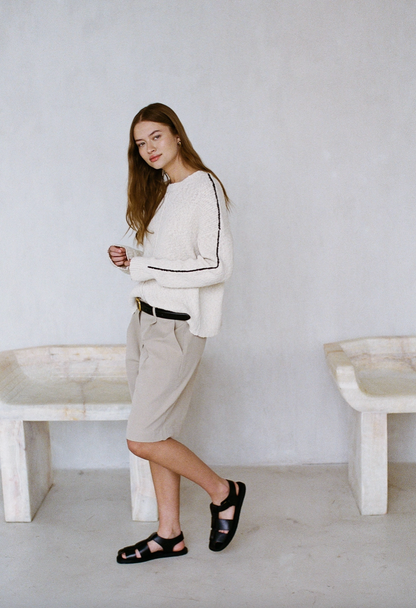 Knit Cotton Ribbed Top