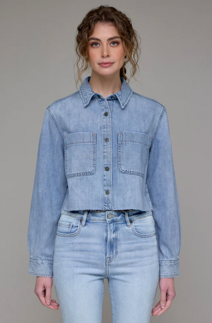 Abbey Cropped Denim Shirt