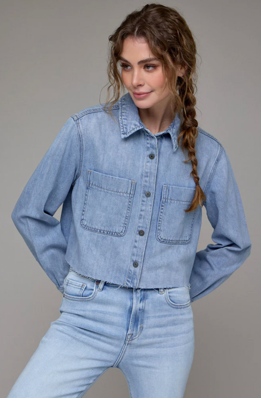 Abbey Cropped Denim Shirt