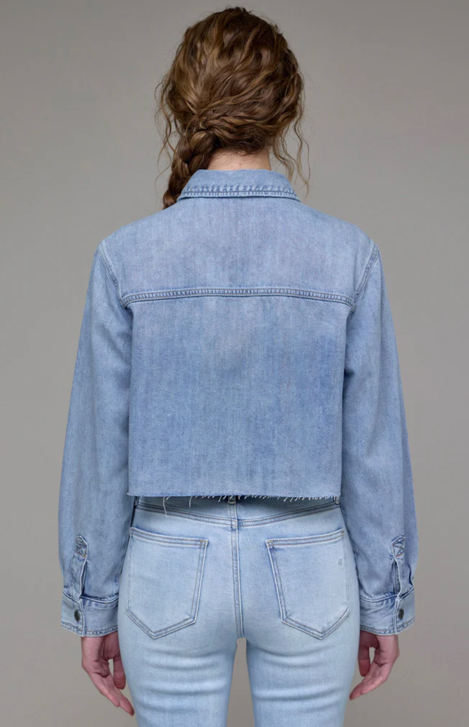 Abbey Cropped Denim Shirt