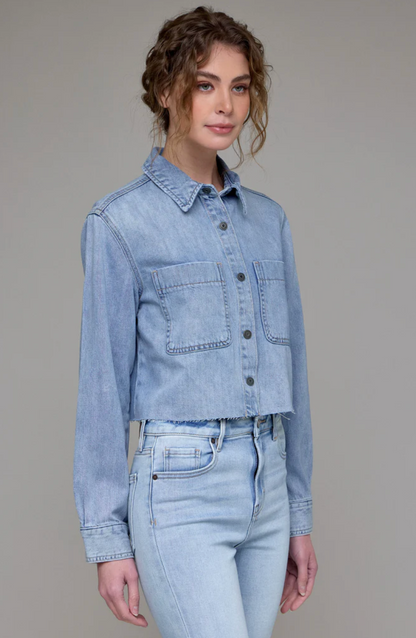 Abbey Cropped Denim Shirt