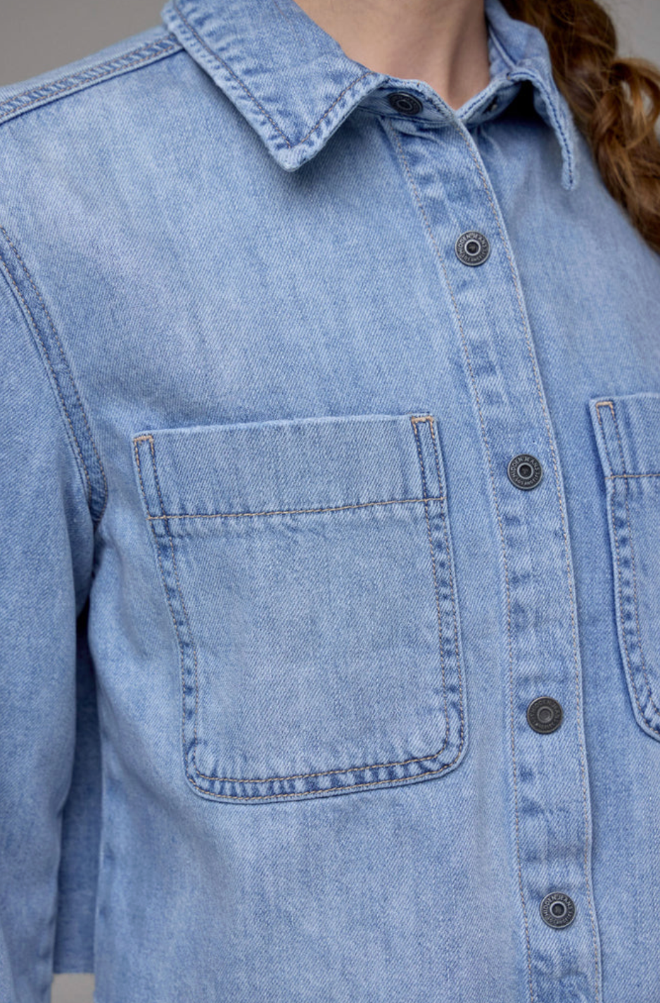 Abbey Cropped Denim Shirt
