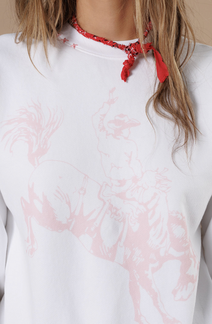 Bucking Cowboy Long Sleeve Sweatshirt