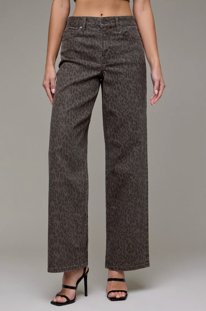 Logan Brown Cheetah Jean